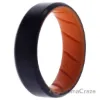 Picture of Silicone Wedding BR 8mm Edge Ring - Orange-Black by ROQ for Men - 12 mm Ring