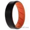 Picture of Silicone Wedding BR 8mm Edge Ring - Orange-Black by ROQ for Men - 13 mm Ring