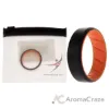 Picture of Silicone Wedding BR 8mm Edge Ring - Orange-Black by ROQ for Men - 14 mm Ring