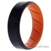 Picture of Silicone Wedding BR 8mm Edge Ring - Orange-Black by ROQ for Men - 15 mm Ring