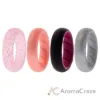Picture of Silicone Wedding BR Solid Ring Set - Pink by ROQ for Women - 4 x 5 mm Ring