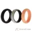 Picture of Silicone Wedding BR Solid Ring Set - Marble by ROQ for Women - 3 x 5 mm Ring