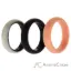 Picture of Silicone Wedding BR Solid Ring Set - Marble by ROQ for Women - 3 x 7 mm Ring