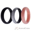 Picture of Silicone Wedding BR Solid Ring Set - Marble by ROQ for Women - 3 x 9 mm Ring