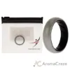 Picture of Silicone Wedding BR Solid Ring - Black-Silver by ROQ for Women - 6 mm Ring