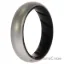 Picture of Silicone Wedding BR Solid Ring - Black-Silver by ROQ for Women - 7 mm Ring