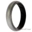 Picture of Silicone Wedding BR Solid Ring - Black-Silver by ROQ for Women - 9 mm Ring