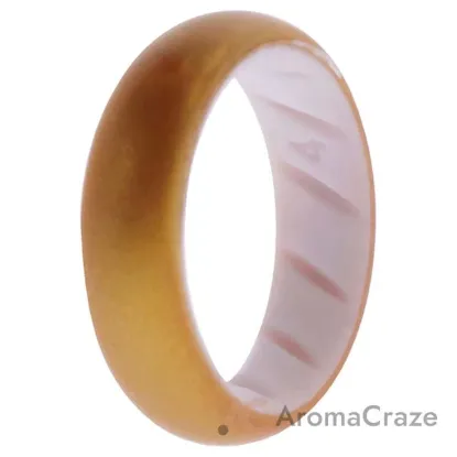 Picture of Silicone Wedding BR Solid Ring - White-Gold by ROQ for Women - 4 mm Ring