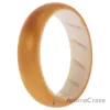 Picture of Silicone Wedding BR Solid Ring - White-Gold by ROQ for Women - 6 mm Ring