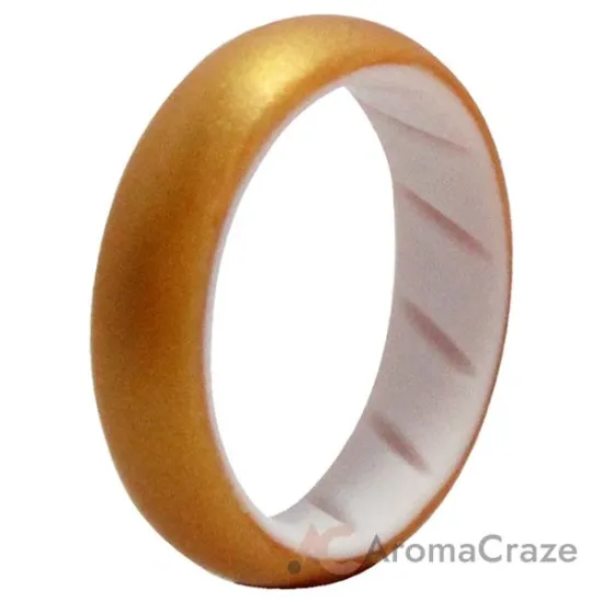 Picture of Silicone Wedding BR Solid Ring - White-Gold by ROQ for Women - 7 mm Ring