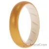 Picture of Silicone Wedding BR Solid Ring - White-Gold by ROQ for Women - 10 mm Ring