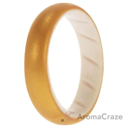 Picture of Silicone Wedding BR Solid Ring - White-Gold by ROQ for Women - 10 mm Ring
