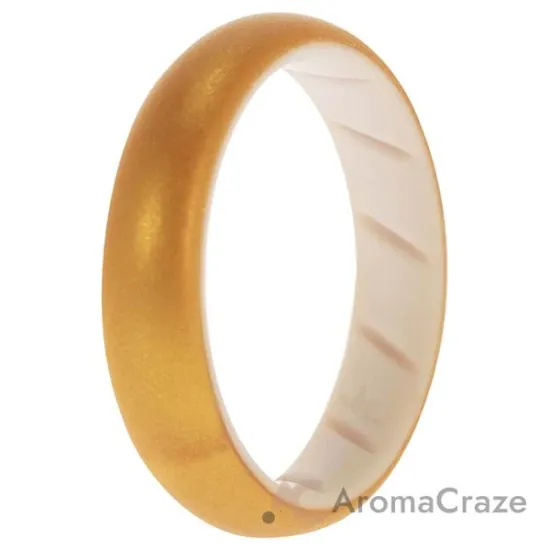 Picture of Silicone Wedding BR Solid Ring - White-Gold by ROQ for Women - 11 mm Ring