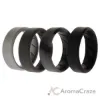 Picture of Silicone Wedding BR 8mm Edge Ring Set - Basic-Black-Camo by ROQ for Men - 4 x 12 mm Ring