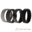 Picture of Silicone Wedding BR 8mm Edge Ring Set - Basic-Black-Camo by ROQ for Men - 4 x 12 mm Ring