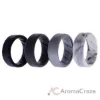 Picture of Silicone Wedding BR 8mm Edge Ring Set - Basic-Marble by ROQ for Men - 4 x 8 mm Ring