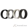 Picture of Silicone Wedding BR 8mm Edge Ring Set - Basic-Marble by ROQ for Men - 4 x 9 mm Ring