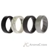 Picture of Silicone Wedding BR 8mm Edge Ring Set - Basic-Marble by ROQ for Men - 4 x 10 mm Ring