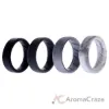 Picture of Silicone Wedding BR 8mm Edge Ring Set - Basic-Marble by ROQ for Men - 4 x 12 mm Ring