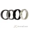 Picture of Silicone Wedding BR 8mm Edge Ring Set - Basic-Marble by ROQ for Men - 4 x 13 mm Ring