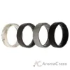 Picture of Silicone Wedding BR 8mm Edge Ring Set - Basic-Marble by ROQ for Men - 4 x 14 mm Ring