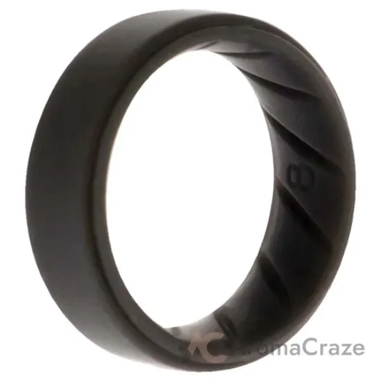 Picture of Silicone Wedding BR 8mm Edge Ring - Basic-Grey by ROQ for Men - 8 mm Ring