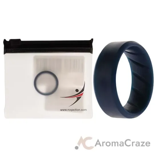 Picture of Silicone Wedding BR 8mm Edge Ring - Basic-Blue by ROQ for Men - 8 mm Ring