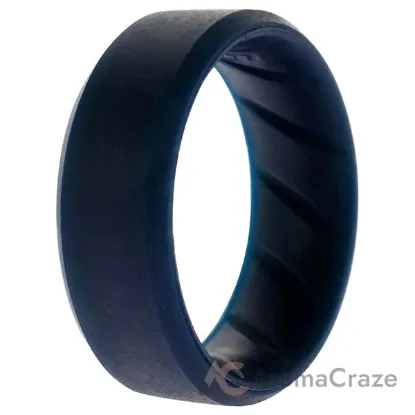 Picture of Silicone Wedding BR 8mm Edge Ring - Basic-Blue by ROQ for Men - 9 mm Ring