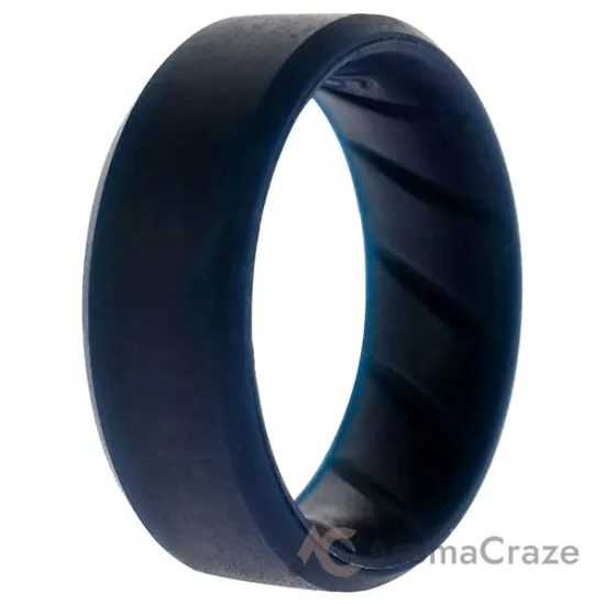 Picture of Silicone Wedding BR 8mm Edge Ring - Basic-Blue by ROQ for Men - 9 mm Ring