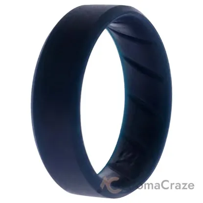 Picture of Silicone Wedding BR 8mm Edge Ring - Basic-Blue by ROQ for Men - 13 mm Ring