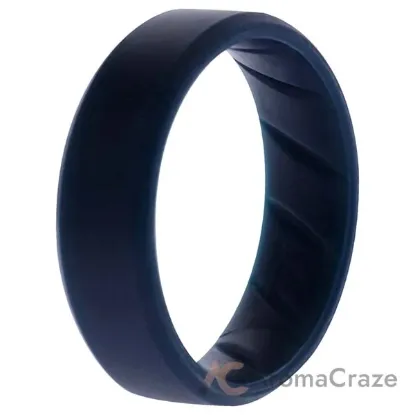 Picture of Silicone Wedding BR 8mm Edge Ring - Basic-Blue by ROQ for Men - 14 mm Ring