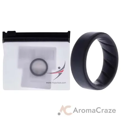 Picture of Silicone Wedding BR Step Ring Set - Basic-Grey by ROQ for Men - 7 mm Ring