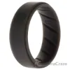 Picture of Silicone Wedding BR Step Ring Set - Basic-Grey by ROQ for Men - 8 mm Ring