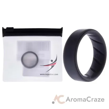 Picture of Silicone Wedding BR Step Ring Set - Basic-Grey by ROQ for Men - 9 mm Ring