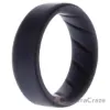 Picture of Silicone Wedding BR Step Ring Set - Basic-Grey by ROQ for Men - 9 mm Ring