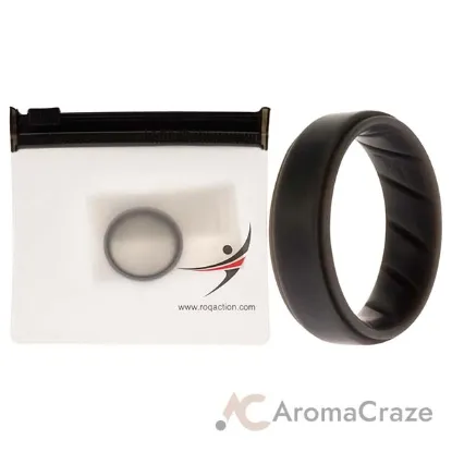 Picture of Silicone Wedding BR Step Ring Set - Basic-Grey by ROQ for Men - 10 mm Ring