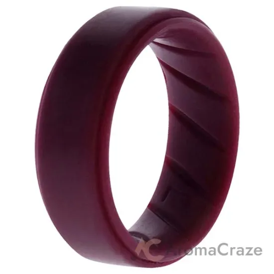 Picture of Silicone Wedding BR Step Ring Set - Basic-Bordo by ROQ for Men - 7 mm Ring