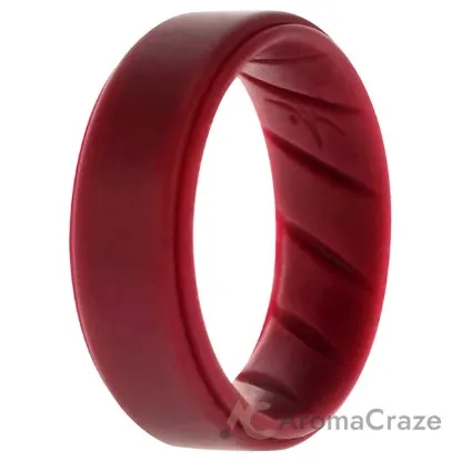 Picture of Silicone Wedding BR Step Ring Set - Basic-Bordo by ROQ for Men - 8 mm Ring