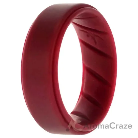 Picture of Silicone Wedding BR Step Ring Set - Basic-Bordo by ROQ for Men - 8 mm Ring