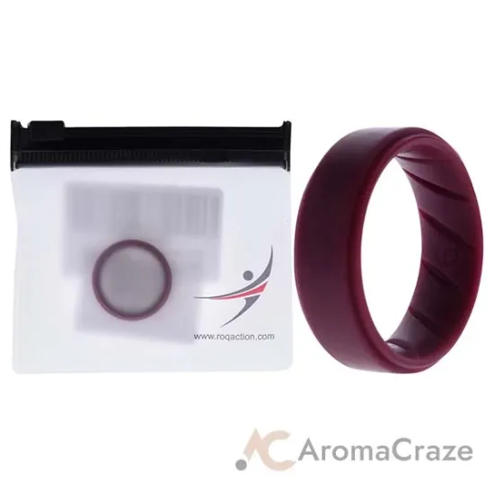 Picture of Silicone Wedding BR Step Ring Set - Basic-Bordo by ROQ for Men - 9 mm Ring