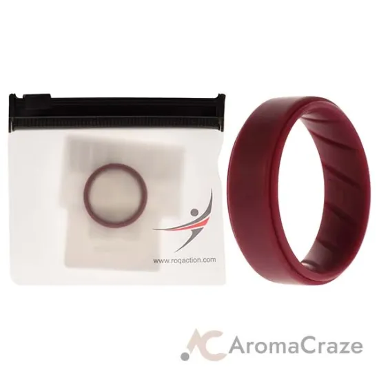 Picture of Silicone Wedding BR Step Ring Set - Basic-Bordo by ROQ for Men - 10 mm Ring