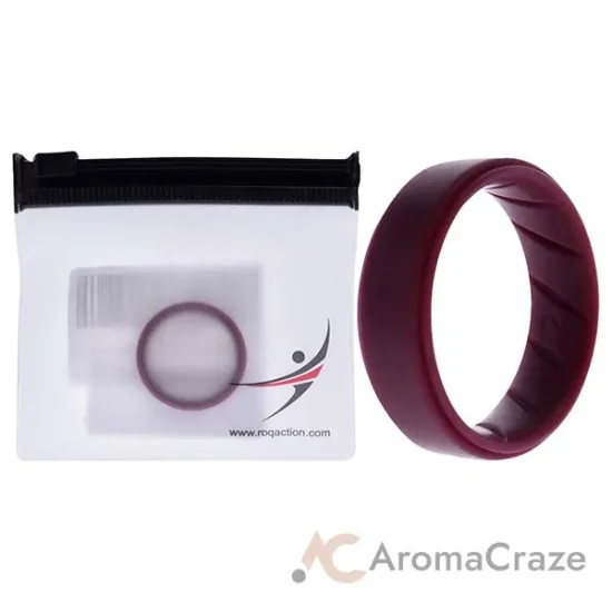 Picture of Silicone Wedding BR Step Ring Set - Basic-Bordo by ROQ for Men - 12 mm Ring