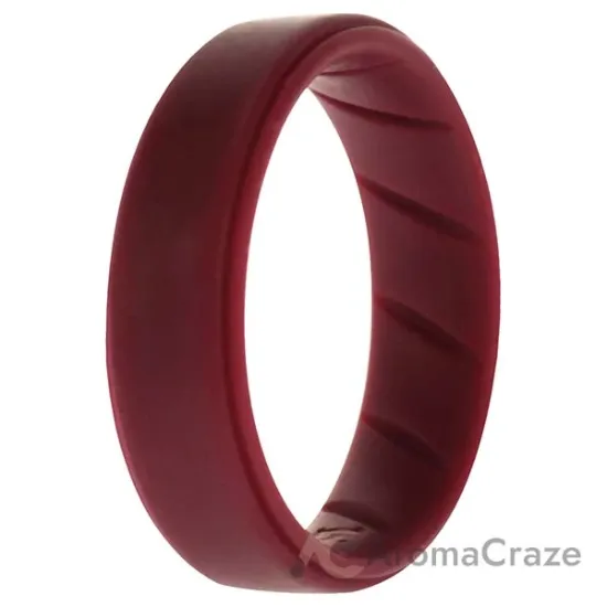 Picture of Silicone Wedding BR Step Ring Set - Basic-Bordo by ROQ for Men - 15 mm Ring