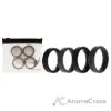 Picture of Silicone Wedding BR Middle Line Ring Set - Basic-Black-Grey by ROQ for Men - 4 x 10 mm Ring
