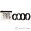 Picture of Silicone Wedding BR Middle Line Ring Set - Basic-Black-Grey by ROQ for Men - 4 x 10 mm Ring