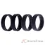 Picture of Silicone Wedding BR Middle Line Ring Set - Basic-Black-Grey by ROQ for Men - 4 x 16 mm Ring