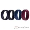 Picture of Silicone Wedding BR Middle Line Ring Set - Basic-Bordo by ROQ for Men - 4 x 8 mm Ring