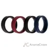 Picture of Silicone Wedding BR Middle Line Ring Set - Basic-Bordo by ROQ for Men - 4 x 10 mm Ring