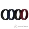 Picture of Silicone Wedding BR Middle Line Ring Set - Basic-Bordo by ROQ for Men - 4 x 11 mm Ring