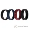 Picture of Silicone Wedding BR Middle Line Ring Set - Basic-Bordo by ROQ for Men - 4 x 14 mm Ring